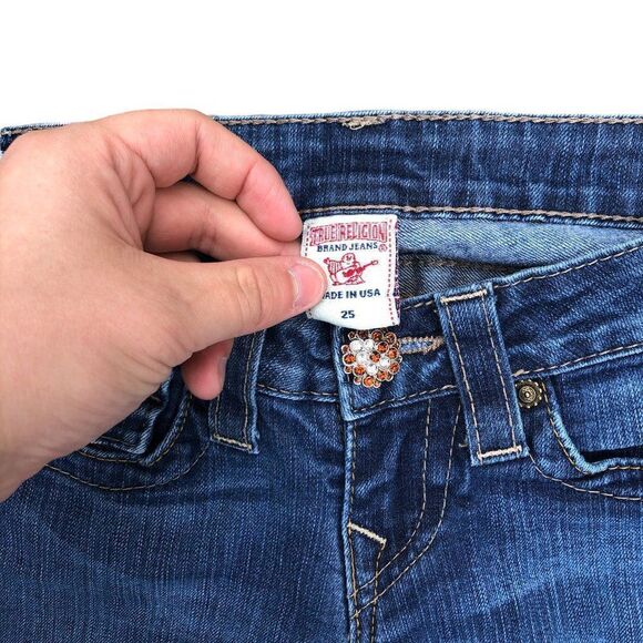 TRUE Religion Jeans Size 25 GEM STONE Blue - Picture 3 of 13